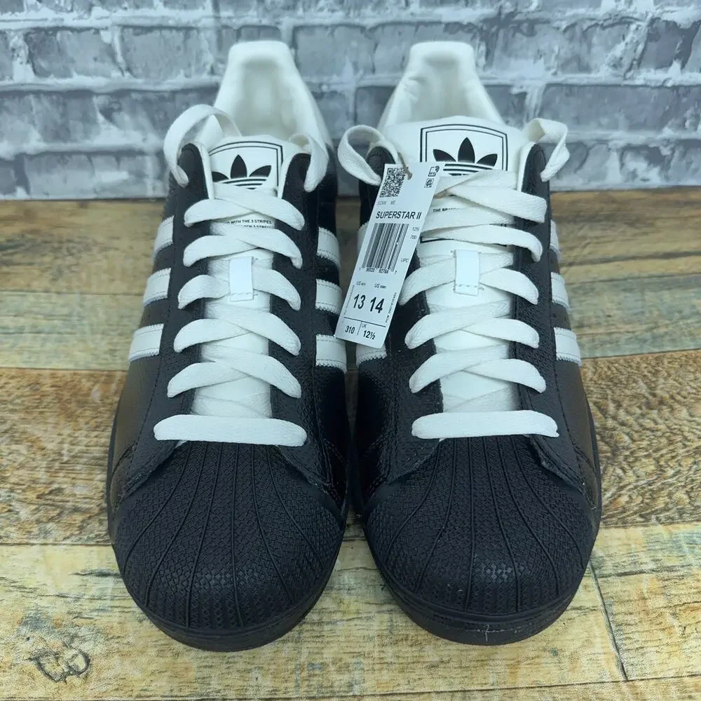 adidas Superstar II Core Black Core White IH9268 Mens Size 13 New Rare